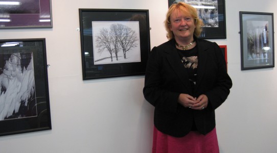 Rona Campbell at her photography exhibition Ice Dance, Oriel Wrecsam 13.9.2012